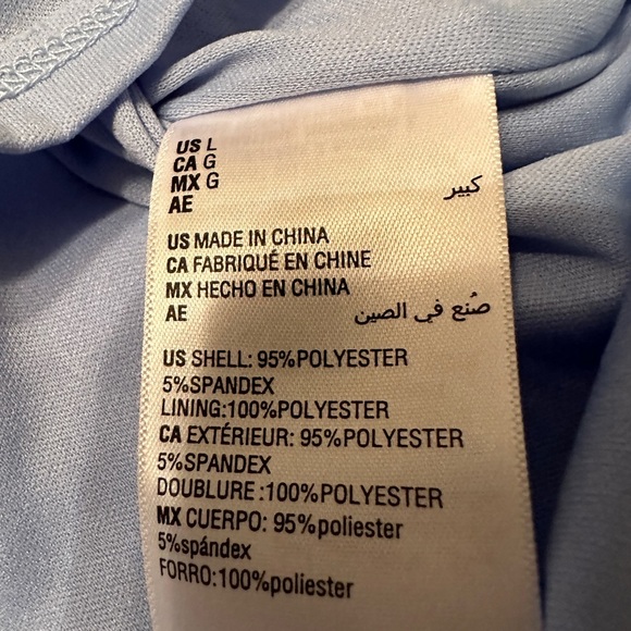 Bar III Blue Mesh Mini Dress - Size L - Picture 9 of 11